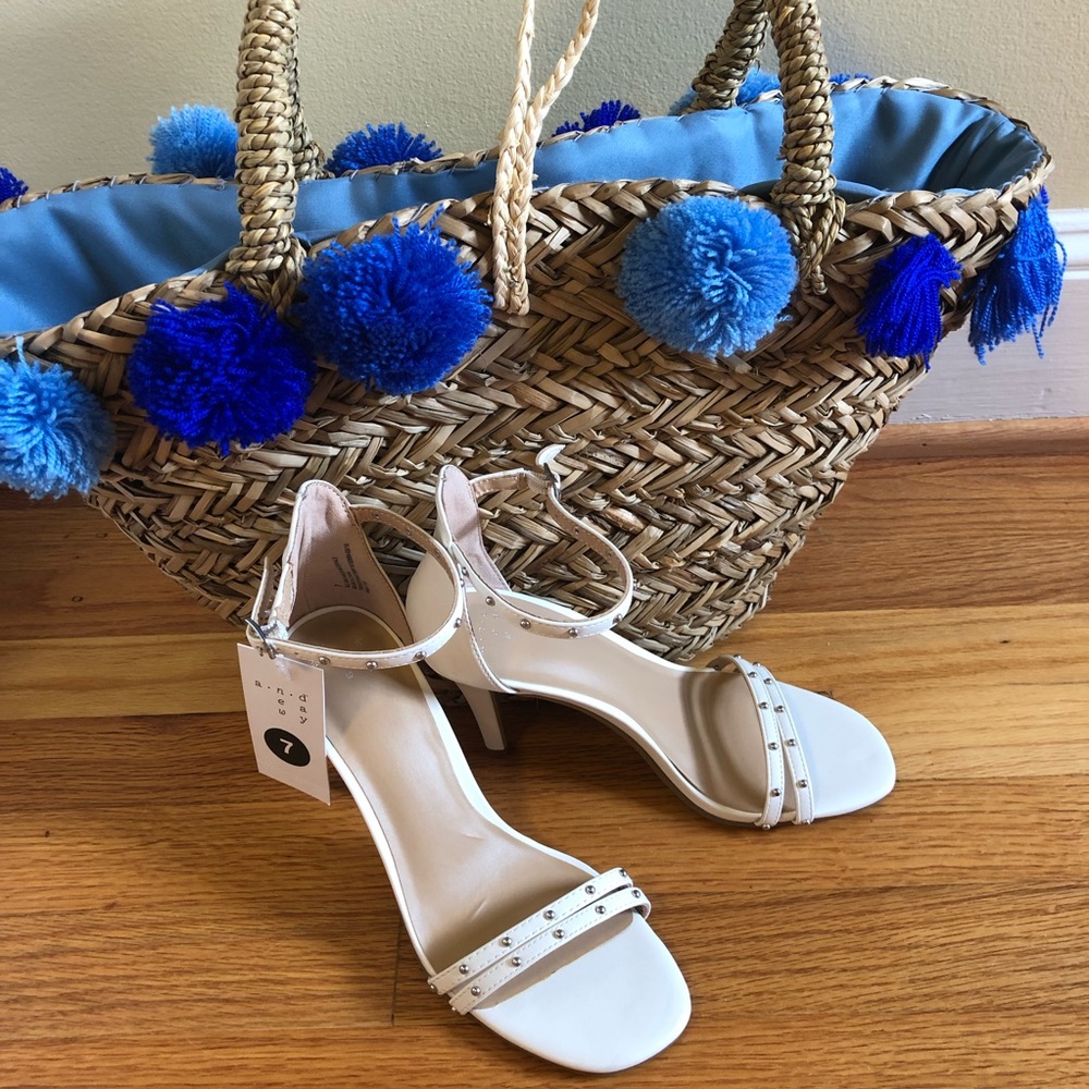 A New Day White Studded Heels